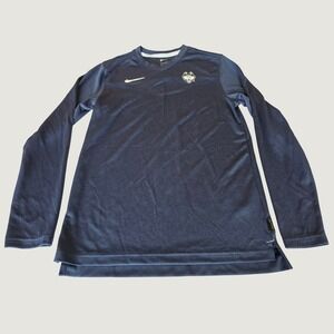 Nike UConn Huskies Dri-FIT Shirt Mens Small Navy Long Sleeve Training DN5930-419
